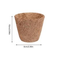 Plant Starter Pots 10 Pieces Coco Coir Compostable Organic Breathable Plant Cups For Garden Greenhouse Courtyard Balcony