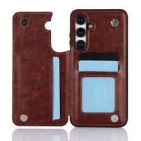 For Samsung Galaxy S24 FE Wallet Case With Card Holder, PU Faux Leather Kickstand Card Slots,Double Magnetic Clasp Durable Cover For Galaxy S24 FE ruda