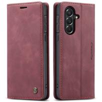 Apverčiamas piniginės tipo dėklas, skirtas Samsung Galaxy A37 A57, Odinis magnetinis atverčiamas dėklas su kortelių laikikliu, stoveliu - TPU smūgiams atsparus dėklas For Galaxy A37 tamsiai ruda spalva