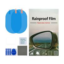 Nano Anti-Fog Rainproof Car Rearview Mirror Film Waterproof Tint for Cars Trucks SUVs, Night Driving in Rainy Winter mėlyna