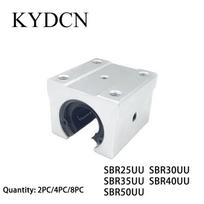 For CNC Router SBR Linear Guide Rail SBR25UU SBR30UU SBR35UU SBR40UU SBR50UU Linear Ball Bearing Block Linear Slider 2PC