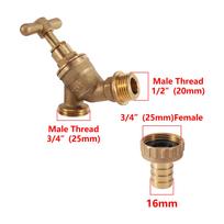 IBC Brass Faucet S60X6 IBC Tank Adapter G1/2  Tank Faucet Valve Tool with Ball Valve for Garden Hose Tank Faucet Valve Faucet