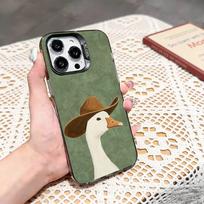 Duck-cc Phone Case For iPhone 17,16,15,14,13,12,11 Plus,Pro Max,XS,Colored silver phone case iPhone15plus