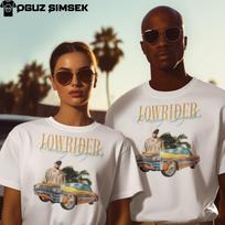 Lowrider Cruise: Cool Dude, Hot Wheels, and Palm Trees T-Shirt Mens Womens Tees Top! 4XL