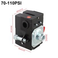 Air Pump Pressure Switch 70-110PSI 240V 26A Control Valve Replacement for Compressor with 5-8KG 7-10KG 9-12KG Range