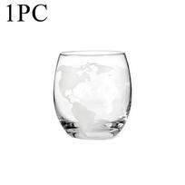 Whiskey Decanter Globe Wine Aerator Glass Set Sailboat Inside Crystal with Fine Wood Stand Liquor Decanter for Vodka Cup Gifts