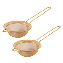 ABBY-2X Fine Mesh Oil Strainer Golden Flour Sifter Sieve Colanders Flour Coffee Mesh Filter Baking Tools Bakeware S