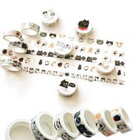 ABBY-Cat Washi Tape Set 15 Mm Wide Washi Tape Wide16ft Long/Roll Cute Washi Tape Scrapbook Supplies, Journaling Supplies