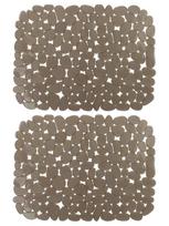 PVC Sink Protection Pebble Design Mat Non-slip Kitchen Mats Efficient Water Drainage Innovative Design For Kitchens pilka