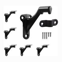 ABBY-Handrail Stair Brackets 6Pcs- Heavy Duty Support Hardware For Stairways With Screws, Staircase Hand Rail Bracket juoda