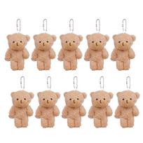 10 vnt. Animacinis gyvūnėlis Mažas meškutis Pliušinis žaislas Raktų pakabukas Mielas baltas meškutis Pliušinis raktų pakabukas Kimštas minkštas meškutis Pliušinės lėlės