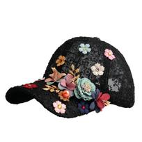 Hollow Mesh Baseball Hat Breathable Outdoor Sun Hat Elegant Streetwear Hat  For Women Girls juoda