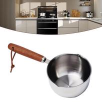 Stainless Steel Hot Oil Pot Milk Pan Stainless Steel Sauce Small Saucepan Cooking Boiling Butter Warmer Melting Kitchen Pan 150ml
