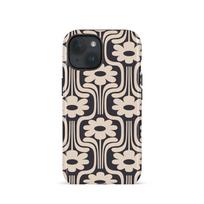 Retro Curve Flower Pattern Phone Case for iPhone 17 16 15 14 13 11 12 Pro/ Max/Plus Anti-fall Double Layer Back Cover IPHONE15