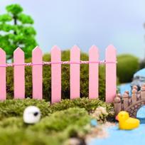 1 Pcs Mini Wood Fence Decorate Home Or Furnishings Barrier Fairy DIY Mini Landscape Handmade Crafts Miniatures rožinė