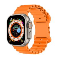 Ocena Band for Apple watch Straps 46mm 49mm 44mm 45mm 42mm 40mm Silicone Sport Correa bracelet Series 11 10 9 7 8 6 SE Ultra 3 42 44 45 49 S11-46mm oranžinė