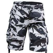 Men's All Match Streetwear Utility Shorts With Drawstring Hem 29 balta