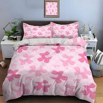 Pink Balloon Dog Pattern Background Print Bedding Set 1 Duvet Cover 2 Pillowcases for Adult and Children Luxury Gift Full Size 135x200cm