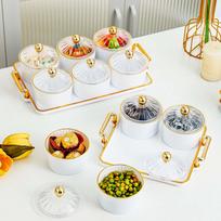 Fruit Slab Snack Container for Nuts Dessert Celebrations Wedding 3 Grid