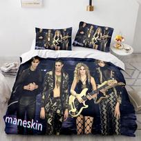 Maneskin Damiano David Bedding Set Pillowcase rock band Maneskin Quilt Cover Gift for Rock Band Enthusiasts 135x200cm