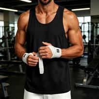 Men’s Casual Outdoor Sports Tank Top Sleeveless Basic Crew Neck Vest Lightweight Breathable Athletic Shirt for Daily Wear Gym Running Fitness XL juoda