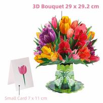 3D Design Pop-Up Flower Card Flower Bouquet Pop-Up Flora Card Premium Quality 3D Greeting Card Wedding Anniversary