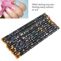 12PCS Easy Grip Design Rhinestones Picker Wax Pen Self Adhesive Pick Pen  Manicure Auxiliary Use geltona
