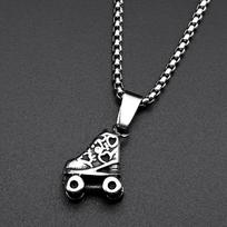 Roller Skates Neck Chain For Women Men Stainless Steel Silver Color Fashion Male Hiphop Hottie Party Pendant Necklace Jewelry