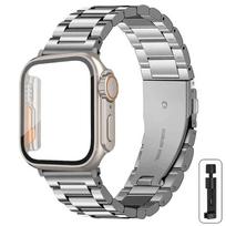 Stainless Steel Strap+Ultra Case for Apple Watch Band 10 42mm 46mm 44mm 45mm 41mm 40mm Metal Strap for Iwatch Series 9 8 7 6 SE For iwatch6SE54 44mm