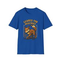 Unisex Softstyle T-Shirt Mens Womens Tees Top Steampunk Clockwork Fox Retro Mischief Neo Vintage 4XL