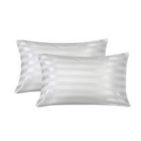 Envelope Closure Imitation Silk Satin Stripes Pillowcase Rectangular Multiple Sizes Jacquard Pillow Cover Glossy Washable