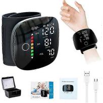 Wrist Blood Pressure Monitor,Automatic Blood Pressure Monitors Wrist with LED Touch Screen,Automatic Voice,Rechargeable Wrist BP Monitor Blood Pressur