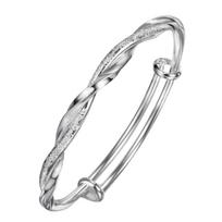925 Sterling Silver Fashion Classic Mobius Bracelet Birthday Party Anniversary Gift sidabras