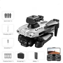 Naujas LU200 UAV Dvigubos kameros Oro fotografija WIFI FPV Optinio srauto pozicionavimas Kliūčių vengimas Kvadkopteris Žaislas Dovana vaikams 1 battery sidabras