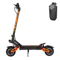 „Kukirin G3 Pro“ dviejų pavarų elektrinis paspirtukas, 2 × 1200 W, 52 V, 23,4 Ah, maksimalus greitis 65 km/h, 80 km atstumas, 10 colių pneumatinės padangos bekelei, hidraulinė amortizacija 52V 2400W 23Ah+Bag (Split Up) juoda/oranžinė