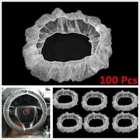 100vnt/komplektas Universalus vienkartinis plastikinis vairo dangtelis