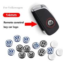 For Volkswagen VW 14mm Car Key Emblem Stickers Auto Control Key Logo Decals For Volkswagen Scirocco POLO Tiguan Passat B5 B6 B7 2pcs juoda