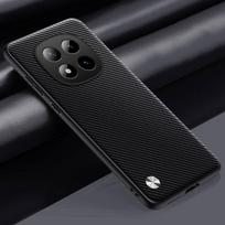 Prabangus PU odos dėklas Xiaomi Redmi Note 15 Pro 4G galiniam dangteliui Silikoninė apsauga Telefono dėklas Redmi Note 15 Pro Plus 5G For Redmi Note 15 4G matinė juoda spalva