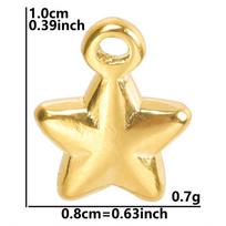 10pcs/Lot Gold Color 3D Dragon Heart Charm Sun Evil Eye Cross Stainless Steel Pendants For Jewelry Making Supplies DIY Earrings
