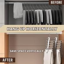 ABBY-Trouser Hanger Space Saving Hanger Folding Hanger Multi-Function Organizer balta