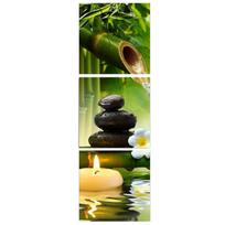 3 vnt./rinkinys Berėmiai Spa akmenų bambuko žvakių paveikslai Sienų menas Namų dekoras Dovana
