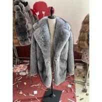 TK winter imitation fur coat women's clothing 1200g warm plush coat S šviesiai pilka spalva
