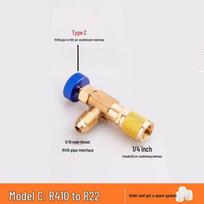 Household Air Conditioner Refrigerant Charging Safety Valve for R410 & R22 - All Copper