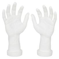 2pcs Sturdy Faux Human Hands Mannequin Male Hand Realistic Display Props for Nail Training and Party Decorations balta