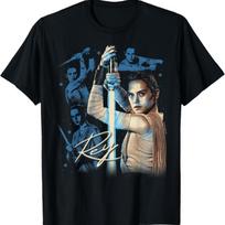 Star Wars - Rey Lightsaber T-Shirt S įvairiaspalvis