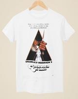 Mechaninis apelsinas - Filmo plakato įkvėptas unisex baltas marškinėlis Unisex marškinėlis XXXL