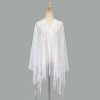 Elegant Women Floral Lace Scarf Shawl Tassels Party Wedding Veil Embrodiery Glitter Shawls And Wraps Shimmy Sunscreen Tippet