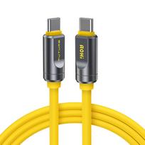 AOHI USB4 Max 240W Fast 80Gbps Data Dual 4K Silicone Compatible with MacBook iPhone 17 Pro and Docking Includes Storage Yellow 2.0 Cable, 2m, PD3.1,