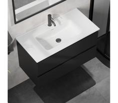 Vonios spintelė su praustuvu KENWOOD, 91 cm, juoda/balta