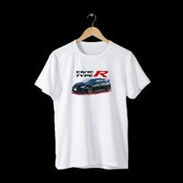 Honda Mens and Womens Tshirt Honda Civic Type R Summer Motorcycle Retro Tee Racing Shortsleeved Spring Cycling Offroad Top M